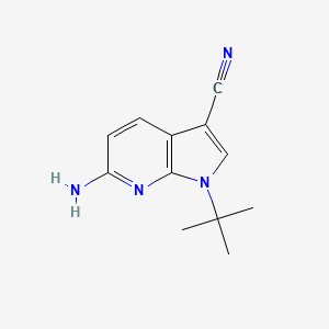 1H-Pyrrolo[2,3-b]pyridine-3-carbonitrile, 6-amino-1-(1,1-dimethylethyl)-