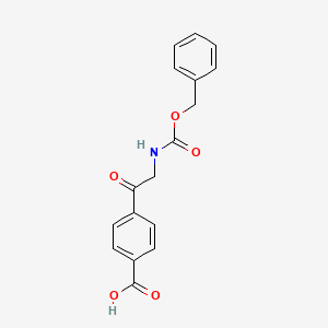 molecular formula C17H15NO5 B12624358 4-{N-[(Benzyloxy)carbonyl]glycyl}benzoic acid CAS No. 920273-75-2