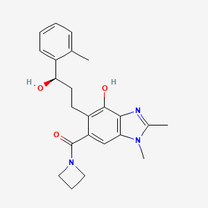 (Azetidin-1-yl){4-hydroxy-5-[(3R)-3-hydroxy-3-(2-methylphenyl)propyl]-1,2-dimethyl-1H-benzimidazol-6-yl}methanone