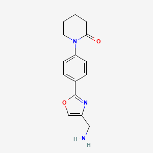 1-{4-[4-(Aminomethyl)-1,3-oxazol-2-yl]phenyl}piperidin-2-one