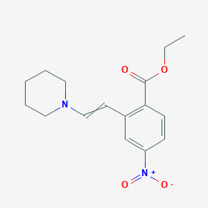 Ethyl 4-nitro-2-[2-(piperidin-1-yl)ethenyl]benzoate