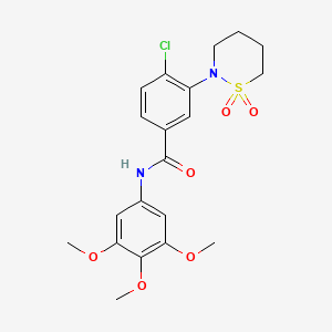 4-chloro-3-(1,1-dioxido-1,2-thiazinan-2-yl)-N-(3,4,5-trimethoxyphenyl)benzamide