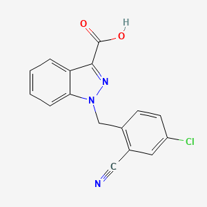 1H-Indazole-3-carboxylic acid, 1-[(4-chloro-2-cyanophenyl)methyl]-