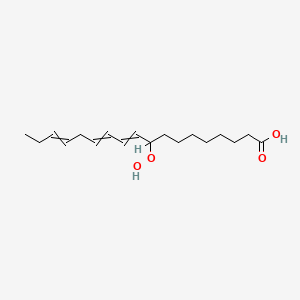 molecular formula C18H30O4 B1262446 9-Hydroperoxyoctadeca-10,12,15-trienoic acid 