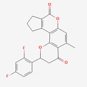 2-(2,4-difluorophenyl)-5-methyl-10,11-dihydro-2H-cyclopenta[c]pyrano[2,3-f]chromene-4,8(3H,9H)-dione