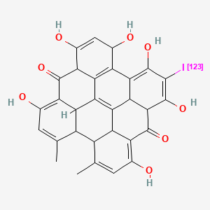 molecular formula C30H23IO8 B1262460 Mono-[123I]Iodohypericin 