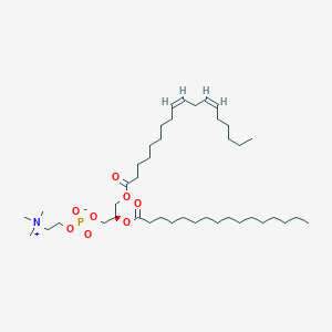 molecular formula C42H80NO8P B1262466 1-[(9Z,12Z)-十八碳二烯酰基]-2-十六烷酰基-sn-甘油-3-磷酸胆碱 