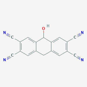 9-Hydroxy-9,10-dihydroanthracene-2,3,6,7-tetracarbonitrile