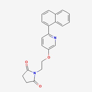 1-(2-{[6-(Naphthalen-1-yl)pyridin-3-yl]oxy}ethyl)pyrrolidine-2,5-dione