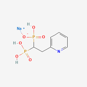 molecular formula C7H10NNaO6P2 B1262486 Piridronate sodium CAS No. 100188-33-8