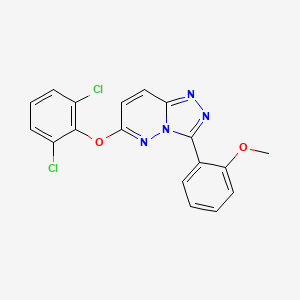 molecular formula C18H12Cl2N4O2 B12624862 6-(2,6-Dichlorophenoxy)-3-(2-methoxyphenyl)[1,2,4]triazolo[4,3-b]pyridazine 