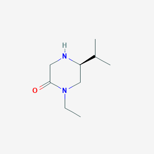 molecular formula C9H18N2O B12624881 (S)-1-Ethyl-5-isopropylpiperazin-2-one 