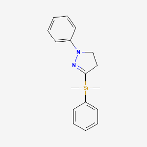 molecular formula C17H20N2Si B12624923 3-[Dimethyl(phenyl)silyl]-1-phenyl-4,5-dihydro-1H-pyrazole CAS No. 920984-38-9