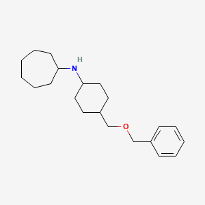 molecular formula C21H33NO B12624929 N-{4-[(Benzyloxy)methyl]cyclohexyl}cycloheptanamine CAS No. 920280-81-5