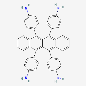 molecular formula C42H32N4 B12625001 5,6,11,12-Tetrakis(4-aminophenyl)naphthacene CAS No. 918164-23-5