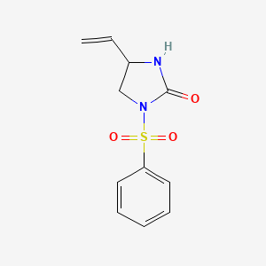 molecular formula C11H12N2O3S B12625007 1-(Benzenesulfonyl)-4-ethenylimidazolidin-2-one CAS No. 921766-35-0