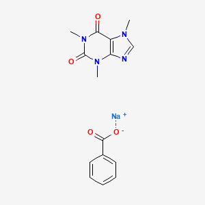 molecular formula C15H15N4NaO4 B1262502 CAFFEINE and SODIUM BENZOATE CAS No. 8000-95-1