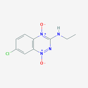 molecular formula C9H9ClN4O2 B12625069 (3E)-7-Chloro-3-(ethylimino)-1-oxo-1lambda~5~,2,4-benzotriazin-4(3H)-ol CAS No. 921933-54-2