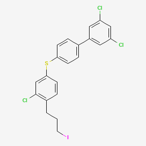 3,5-Dichloro-4'-{[3-chloro-4-(3-iodopropyl)phenyl]sulfanyl}-1,1'-biphenyl