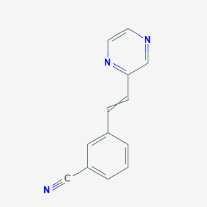 3-[2-(Pyrazin-2-yl)ethenyl]benzonitrile