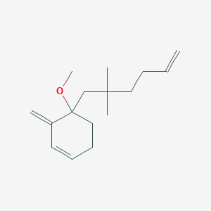 4-(2,2-Dimethylhex-5-en-1-yl)-4-methoxy-3-methylidenecyclohex-1-ene