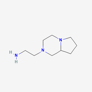 2-(3,4,6,7,8,8a-hexahydro-1H-pyrrolo[1,2-a]pyrazin-2-yl)ethanamine