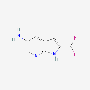 1H-Pyrrolo[2,3-b]pyridin-5-amine, 2-(difluoromethyl)-