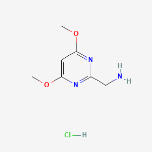 molecular formula C7H12ClN3O2 B12625187 (4,6-Dimethoxypyrimidin-2-YL)methanamine hydrochloride 