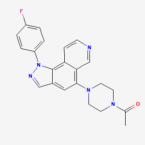 1-[4-[1-(4-fluorophenyl)pyrazolo[3,4-f]isoquinolin-5-yl]piperazin-1-yl]ethanone