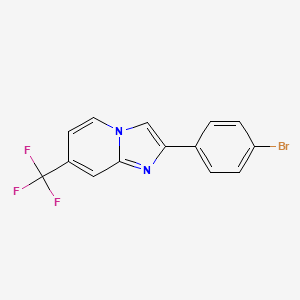 molecular formula C14H8BrF3N2 B12625218 2-(4-Bromophenyl)-7-(trifluoromethyl)imidazo[1,2-a]pyridine CAS No. 944580-92-1