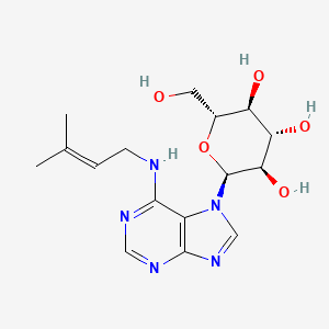 molecular formula C16H23N5O5 B1262530 7-(α-D-葡萄糖基)-N(6)-异戊烯基腺嘌呤 