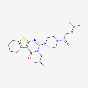 3-(2-methylpropyl)-2-{4-[(propan-2-yloxy)acetyl]piperazin-1-yl}-5,6,7,8-tetrahydro[1]benzothieno[2,3-d]pyrimidin-4(3H)-one