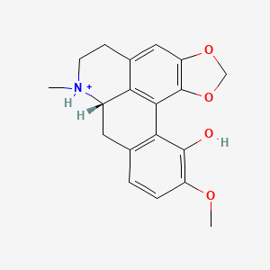 molecular formula C19H20NO4+ B1262538 (S)-长春碱 
