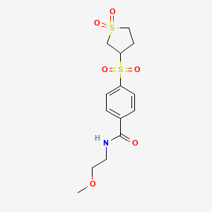 4-[(1,1-dioxidotetrahydrothiophen-3-yl)sulfonyl]-N-(2-methoxyethyl)benzamide