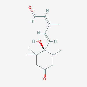 molecular formula C15H20O3 B1262546 (-)-脱落酸醛 