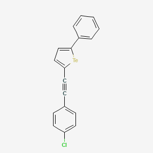 molecular formula C18H11ClTe B12625468 2-[(4-Chlorophenyl)ethynyl]-5-phenyltellurophene CAS No. 920977-38-4