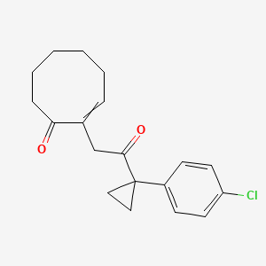 2-{2-[1-(4-Chlorophenyl)cyclopropyl]-2-oxoethyl}cyclooct-2-en-1-one