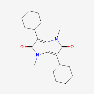 molecular formula C20H28N2O2 B12625493 3,6-Dicyclohexyl-1,4-dimethylpyrrolo[3,2-b]pyrrole-2,5(1H,4H)-dione CAS No. 918413-45-3