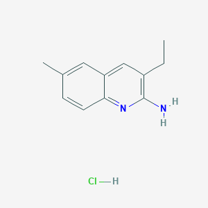 molecular formula C12H15ClN2 B12625519 2-Amino-3-ethyl-6-methylquinoline hydrochloride CAS No. 1170086-11-9