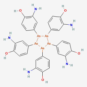 molecular formula C30H30As5N5O5 B1262552 Pentamerarsphenamine 