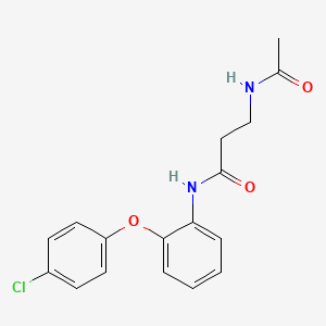 molecular formula C17H17ClN2O3 B12625521 N~3~-Acetyl-N-[2-(4-chlorophenoxy)phenyl]-beta-alaninamide CAS No. 919118-70-0