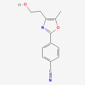 4-[4-(2-Hydroxyethyl)-5-methyl-1,3-oxazol-2-yl]benzonitrile