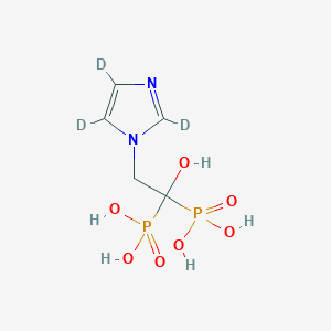 molecular formula C5H10N2O7P2 B126256 [1-羟基-1-膦酰基-2-(2,4,5-三氘代咪唑-1-基)乙基]膦酸 CAS No. 1134798-26-7