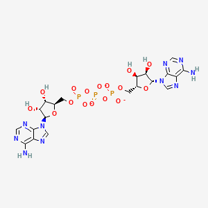 molecular formula C20H24N10O16P3-3 B1262560 P(1),P(3)-bis(5'-adenosyl) triphosphate(4-) 
