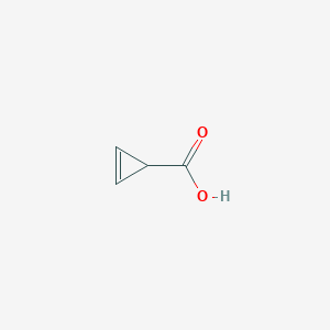 molecular formula C4H4O2 B1262567 Cycloprop-2-ene carboxylic acid 