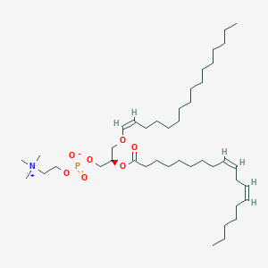 molecular formula C42H80NO7P B1262577 1-(1Z-十六烯基)-2-(9Z,12Z-十八二烯酰基)-sn-甘油-3-磷酸胆碱 