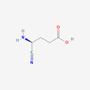 molecular formula C5H8N2O2 B1262583 (S)-γ-氨基-γ-氰基丁酸 