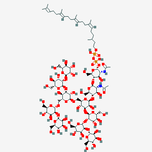 molecular formula C95H162N2O62P2 B1262609 alpha-D-Man-(1->2)-alpha-D-Man-(1->2)-alpha-D-Man-(1->3)-[alpha-D-Man-(1->2)-alpha-D-Man-(1->3)-[alpha-D-Man-(1->2)-alpha-D-Man-(1->6)]-alpha-D-Man-(1->6)]-beta-D-Man-(1->4)-beta-D-GlcNAc-(1->4)-alpha-D-GlcNAc(PP-Dol) 