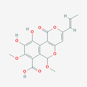 molecular formula C18H16O9 B1262635 Cyathuscavin B 