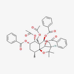 molecular formula C40H42O11 B1262636 15-Acetoxyorbiculin G 